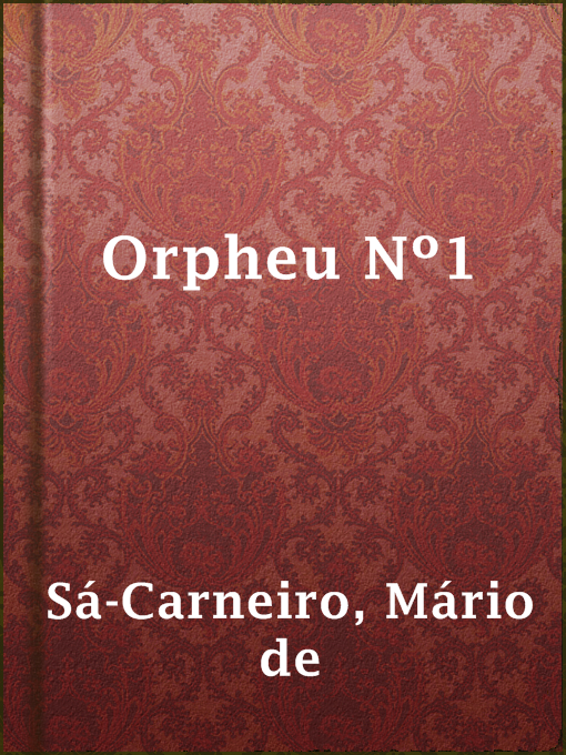 Title details for Orpheu Nº1 by Mário de Sá-Carneiro - Available